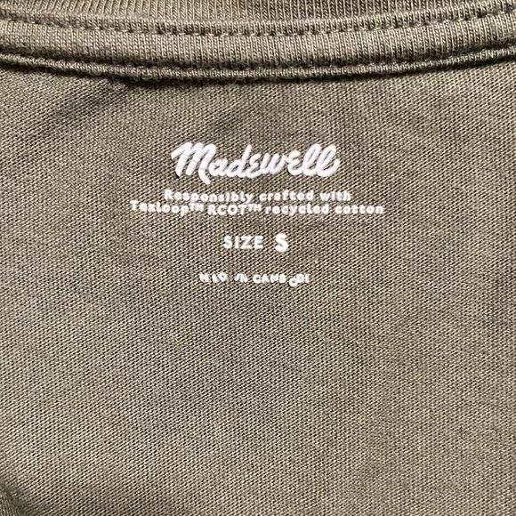 Madewell Loden Tuscan Green Henley Long Sleeve Tee Size S - Picture 9 of 9